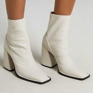 Alias Mae Eden Women's Leather Ankle Zip Block Heel Boots Size 7.5